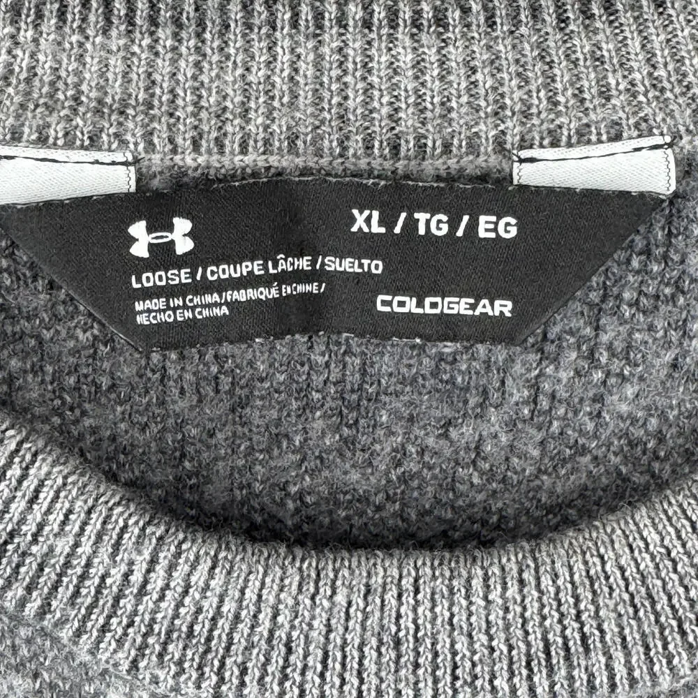 Under Armour‎ Men's Loose Cold Gear Crew Neck Sweater XL Grey